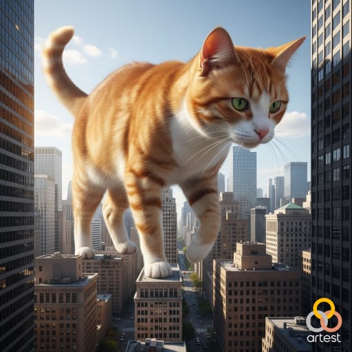Colossal Feline City Stroll