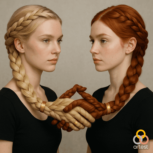 Golden Hair Handshake