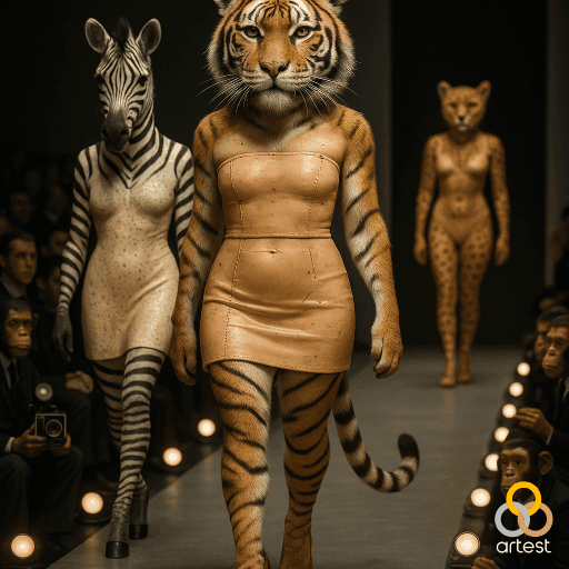 Surreal Striped Runway Fantasy